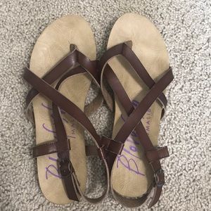 Strapped Brown Blowfish Sandals